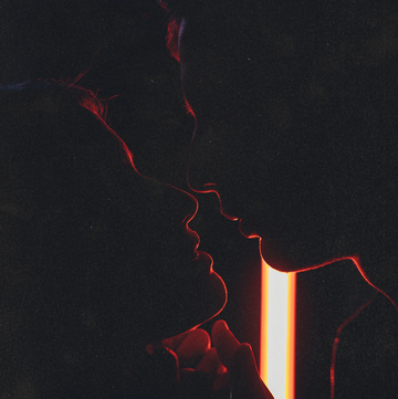 Sexual Tension couple about to kiss